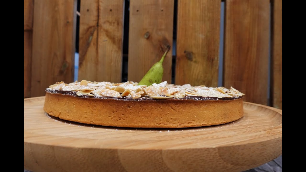 RECETTE  DE LA TARTE POIRE CHOCOLAT AMANDES Facile