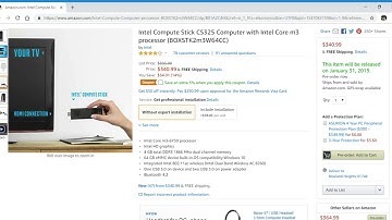 Coming 1/31/19: Intel Compute Stick CS325 Computer with Intel Core m3 processor