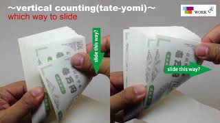 Let's see how to do "vertical counting" (50pcs or 100pcs?) some people
count 50 notes at a time and 100 time. there is no standa...