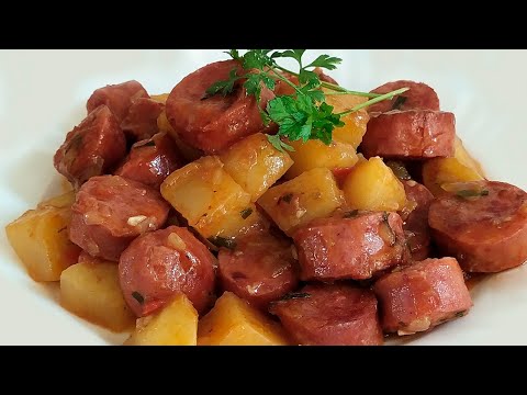 Vídeo: Batata Cozida Com Linguiça Defumada