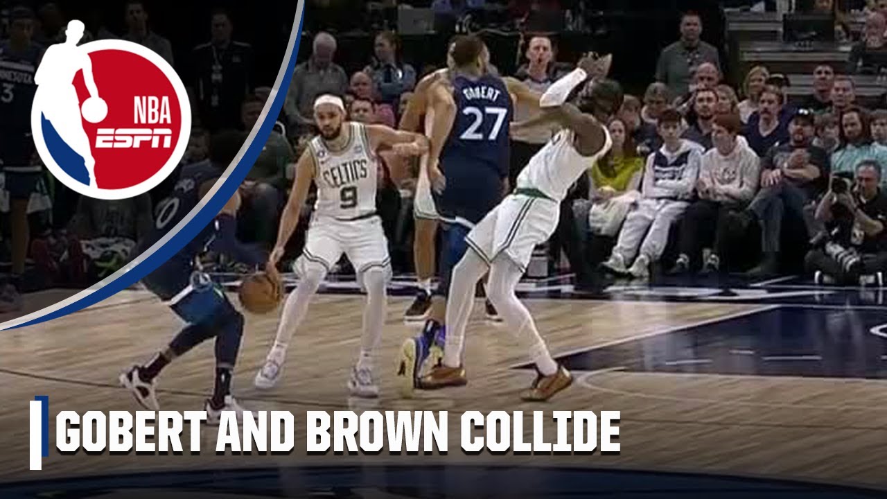 Jaylen Brown & Rudy Gobert get in each other's faces - HEATED MOMENT😱 