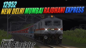 LIVE 🔴 MSTS || PART -2 12952 NEW DEHLI MUMBAI RAJDHANI EXPRESS JOURNEY IN MSTS ||