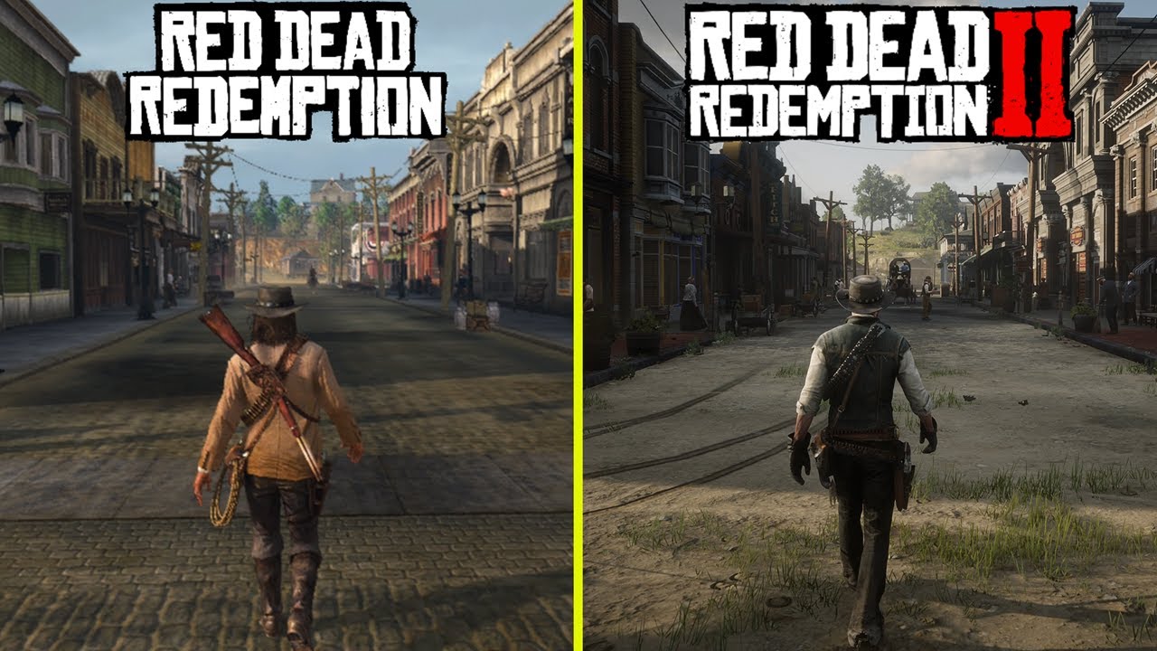 Red Dead Redemption 1 (2010) vs. Red Dead Redemption 2 (2018) Trailer  Graphics Comparison 