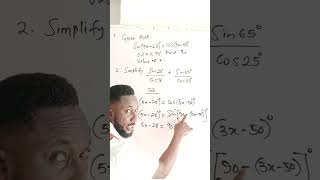 trigonometry 1: solving problems on complementary angle property.