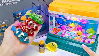 ASMR Satisfying Unboxing Glow Light Junior Fish Tank Robo Alive Aquarium Playset🐟Aqua Toys ASMR screenshot 5