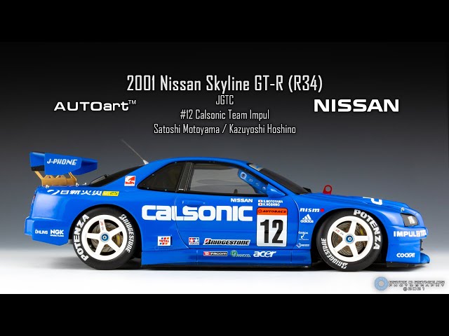 1:18 AUTOart 2001 Nissan Skyline GT-R R34 #12 Calsonic Team Impul 