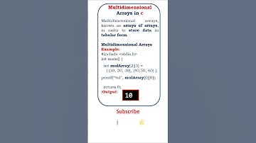 multidimensional arrays in c @ensolutions5210 #en #array #arrays #c #clanguage