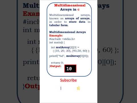 multidimensional arrays in