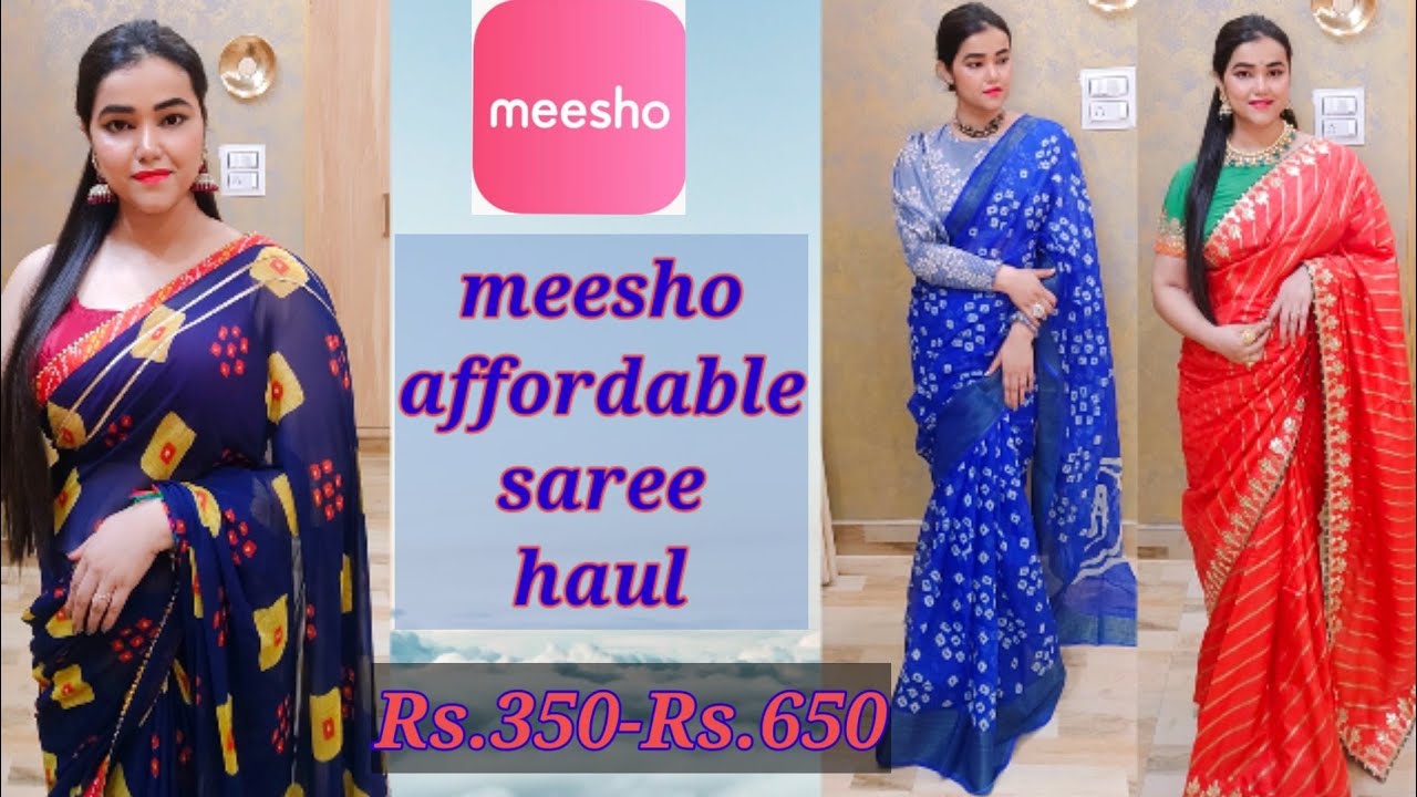 Meesho saree haul/affordable (Rs.350-650)meesho saree haul