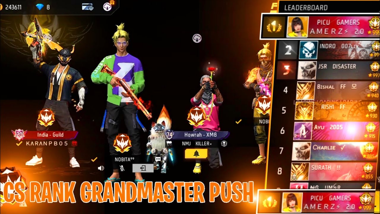 NEW SEASON CS RANK Push 🚀 Gold To Grandmaster 🔥 Garena Free Fire - YouTube