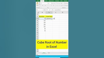 Cube root in Excel sheet #excel #exceltutorial #exceltutorialforbeginners
