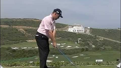 Louis Oosthuizen Golf Swing, Slow motion (Down the Line)