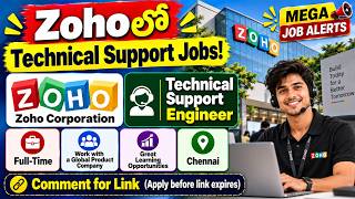 Zoho Recruitment 2026 🔥 Technical Support Engineer | Freshers | Night Shift | Apply Now