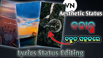 Odia Aesthetic Lyrics Status Video Editing Vn App, Viral Insta Lyrics Status Video Editing Odia Vn