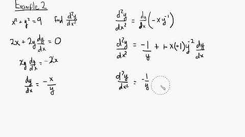 Implicit Differentiation: Example 2 second derivative