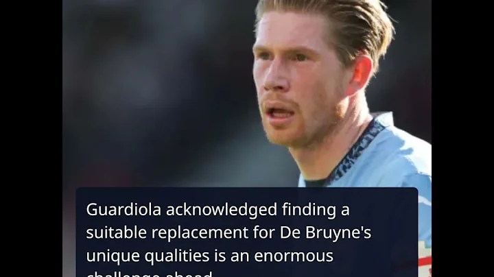 Pep Guardiola on Kevin De Bruyne's Departure: A Club's Tough Decision