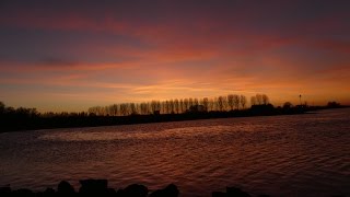 Beautiful Sunset River The Netherlands Timelapse [HD]