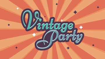 TIPOGRAFI VINTAGE PARTY - BELAJAR COREL DRAW