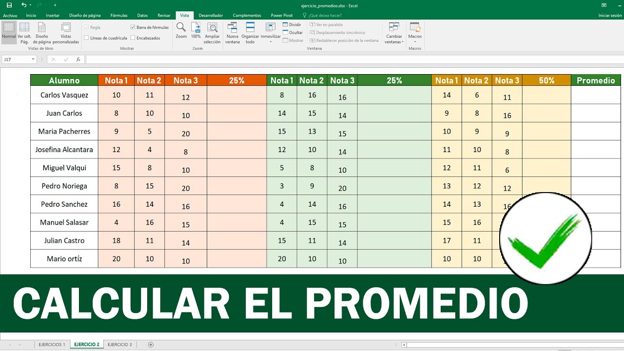 Como sacar promedio en Excel (Calcular Promedio)