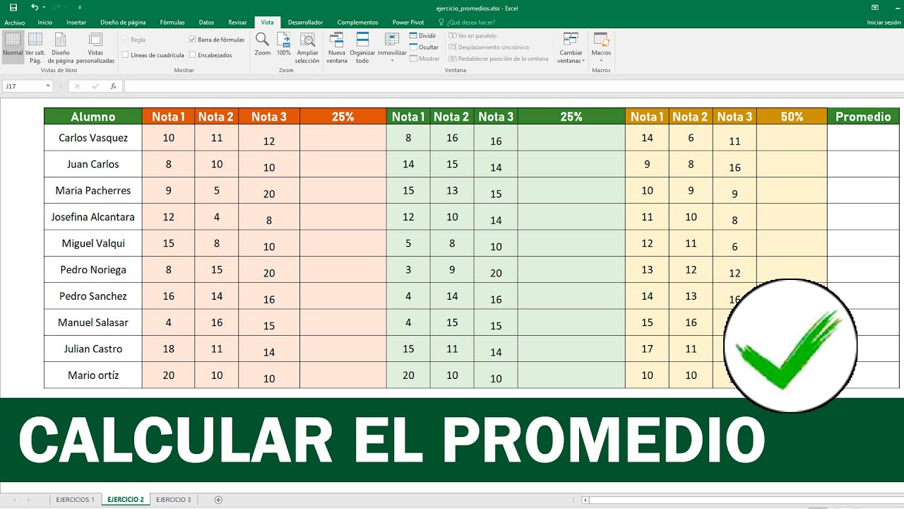 Calcular Promedio Con Porcentajes En Excel Printable Templates Free