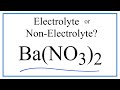 Barium Nitrate and Electrolytes