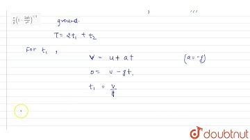 A ball is thrown vertically upwards from the top of tower of height `h` with velocity `v` .