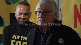 Robert De Niro and Rev. Al Sharpton speak at "No Kings" rally in New York