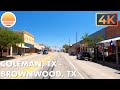 🇺🇸 [4K] Coleman, Texas to Brownwood, Texas. 🚘 Drive with me on a highway in the heart of Texas.