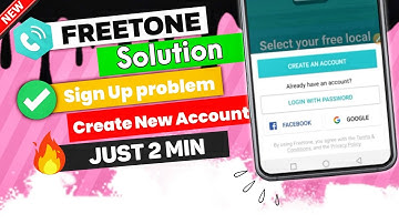 freetone create account problem | Freetone Unable to Sign Up Problem | Freetone sign up problem 2022