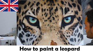 How I paint this stunning leopard | painting tutorialH