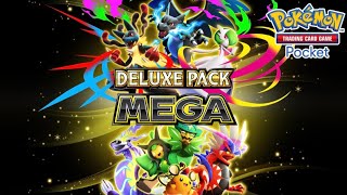Opening 50 packs of Deluxe Pack Mega On Pokemon TCG pocket
