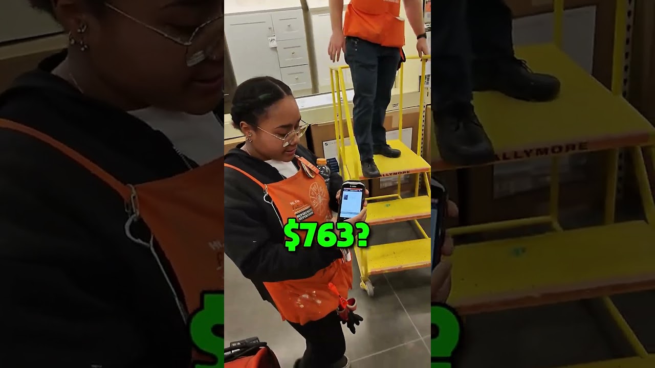 this home depot employee couldn't believe the price this lg washer + dryer combo was marked down to!