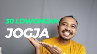 30 Lowongan Kerja di Yogyakarta| Ada Loker Freelance Driver dan Gaji UMK