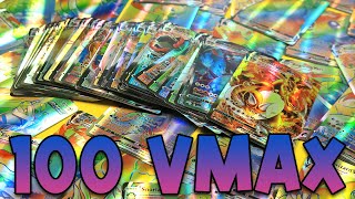 Opening Box of 100 VMAX Pokemon Cards from Aliexpress