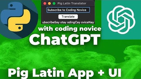 Pig Latin Translator in Python with ChatGPT