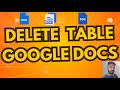 How to delete a table in Google Docs