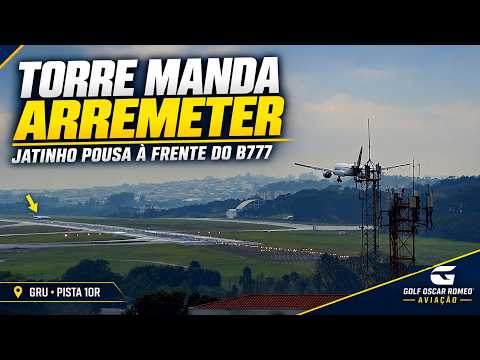 Arremetida no Aeroporto de Guarulhos após jatinho pousar à frente do Boeing 777 da Qatar Airways
