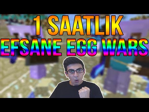 1 SAAT EFSANE MÜCADELE - Minecraft EGG WARS Türkçe - Bölüm 19