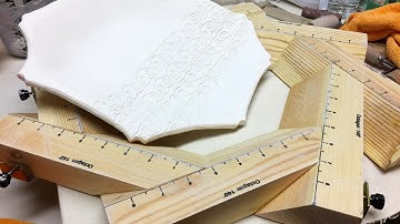 Creating a Textured Slab Platter from a Bamboo Tools Adjustable Octagonal Mold