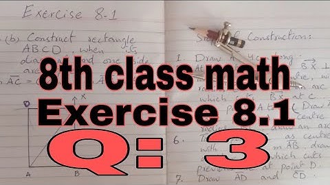 8th Class Math - Unit 8 Exercise 8.1 Question 3 | Sindh textbook board Jamshoro