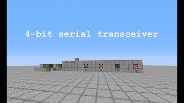 Minecraft 4-bit serial transceiver using tripwire communication