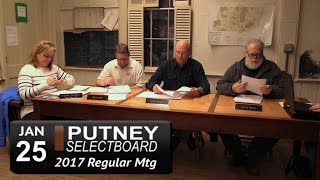 Putney Selectboard Mtg 1/25/17