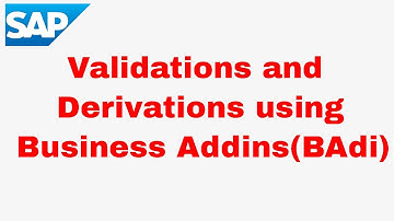 Validations and derivations using Badi - Simple