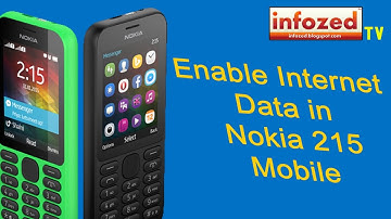 How to enable mobile data on Nokia 215 Mobile Phone