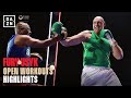 Tyson fury vs oleksandr usyk  open workouts highlights