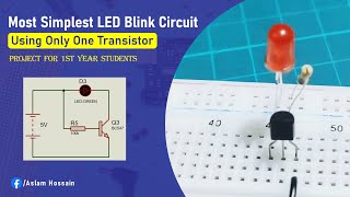 Rangkaian Kedipan LED Sederhana menggunakan Transistor BC547: Proyek Breadboard