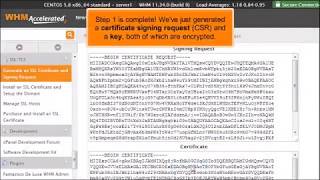 Generating and installing SSL certificates in WHM
