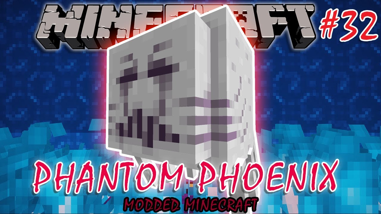 Fighting The Ghast Queen Minecraft Phantom Phoenix Mod Pack 32 Youtube