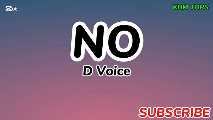 D Voice - No (Lyrics)