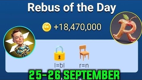 25-26 September Rebus of the Day X Empire | Rebus Of The Day X Empire | Musk Empire Rebus Of The Day
